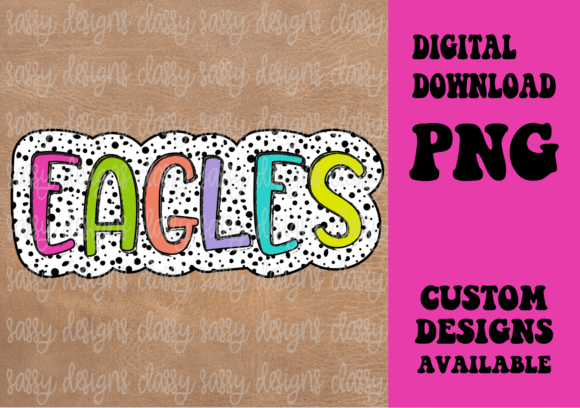 Eagles Mascot Dots: Graphics for Crafts