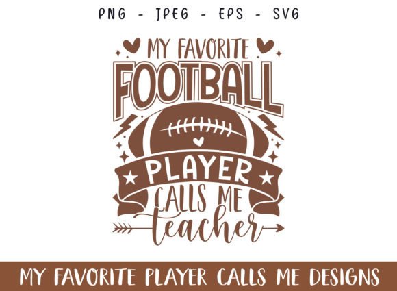 Football Teacher Graphics for Crafts