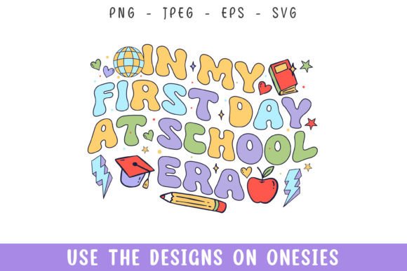 Groovy School Era Graphics for Crafts