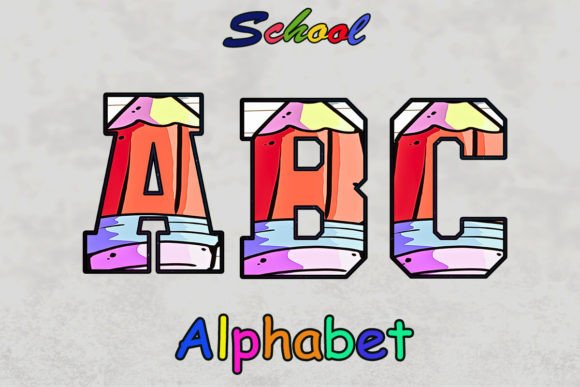 Pencil School Alphabet: Graphics for Crafts