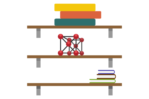 Review: School Shelf with Chemistry Class Equipm