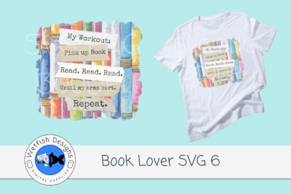 Reviewing Book Lover SVG PNG Craft Graphic 6