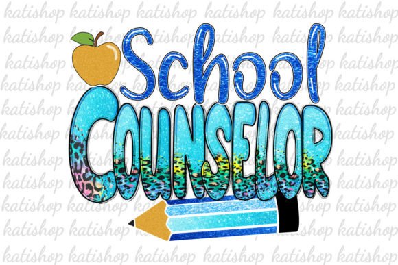 School Counselor Glitter PNG for Crafts & Graphics