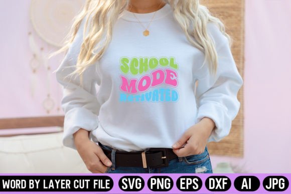 School Mode Activated Retro Design for Crafts & Graphics