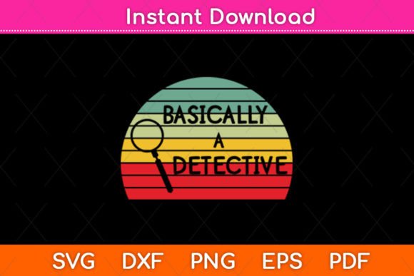 Vintage Detective Graphics for Crafts